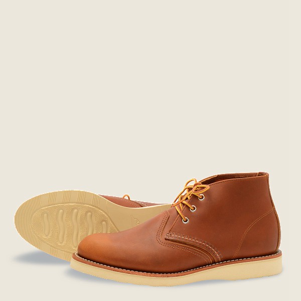 Red Wing Heritage Shoes Brown - Mens Work - Chukka-iginal Leather - 6429-YSMKI